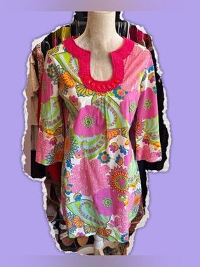 Boden Vibrant Floral Tunic Dress